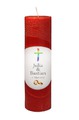 Hochzeitskerze rot Kreuz