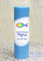 Konfirmationskerze Regenbogen Fisch