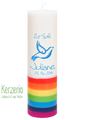 Taufkerze Regenbogen