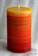 Sonnenkerze Stumpen orangerot