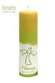 Taufkerze grün gelb Engel